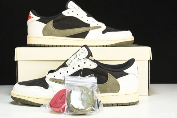 Rep EP Scott DZ4137-106 OG Retro 1 Olive Jordan Low Travis SP 1220